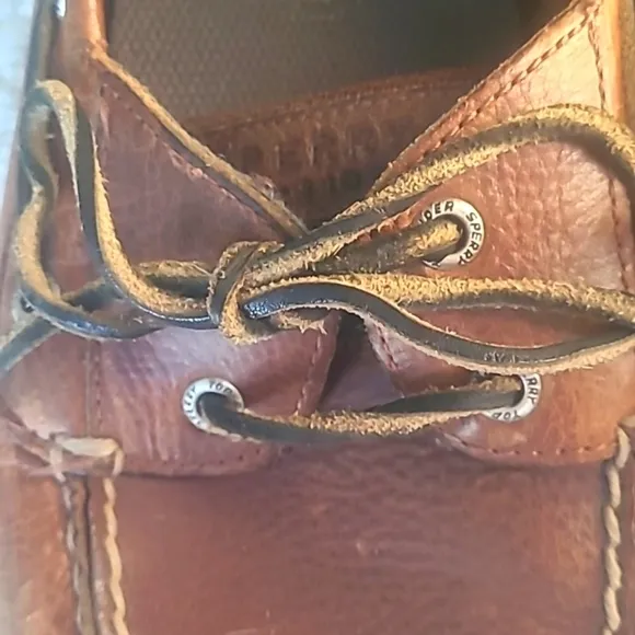 Sperry Topsiders s11.5 Leather Casual Boat Shoe For Men Brown Preppy Classic