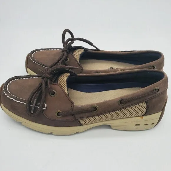𝅺sperry West Marine Performance Low Boat Shoes Brown Leather Size 6.5 M