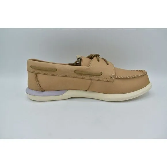 Sperry Womens Size 10 A/O Plushwave 2.0 Off-White Leather Slip On Boat Shoes