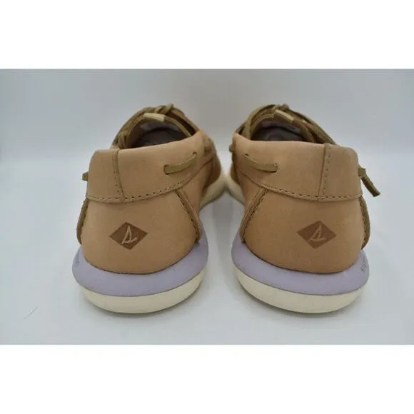 Sperry Womens Size 10 A/O Plushwave 2.0 Off-White Leather Slip On Boat Shoes