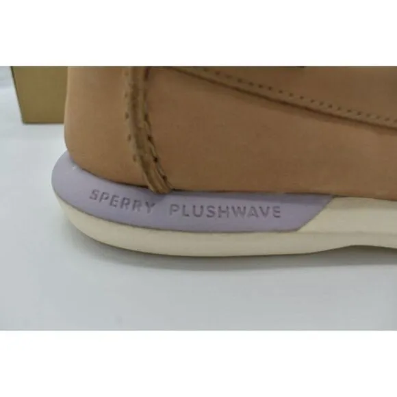 Sperry Womens Size 10 A/O Plushwave 2.0 Off-White Leather Slip On Boat Shoes