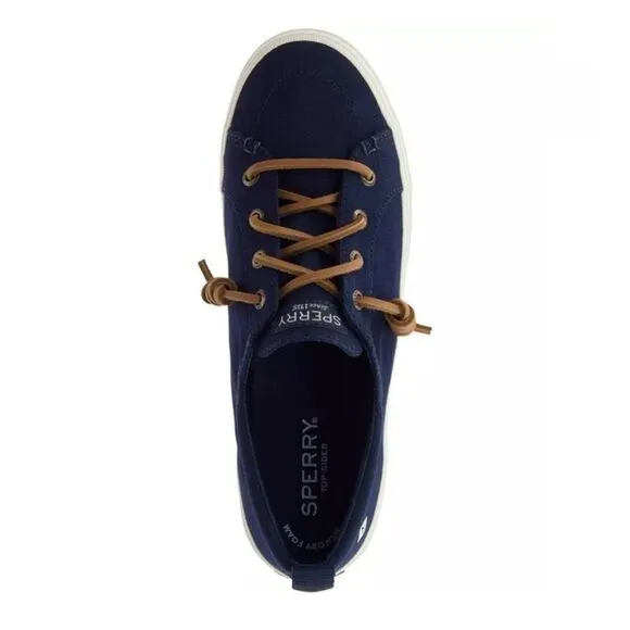 Sperry® Womens Crest Vibe Navy Canvas Ankle Boat Shoes