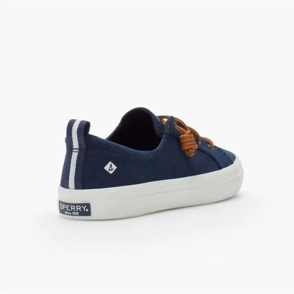 Sperry® Womens Crest Vibe Navy Canvas Ankle Boat Shoes