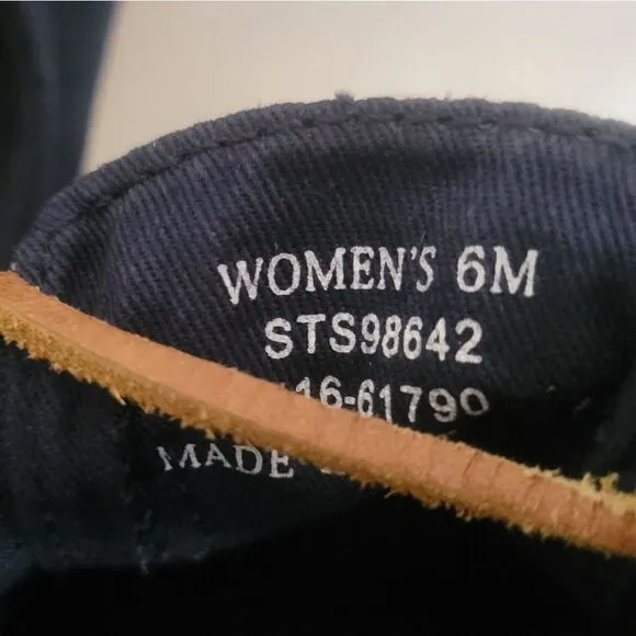 Sperry® Womens Crest Vibe Navy Canvas Ankle Boat Shoes