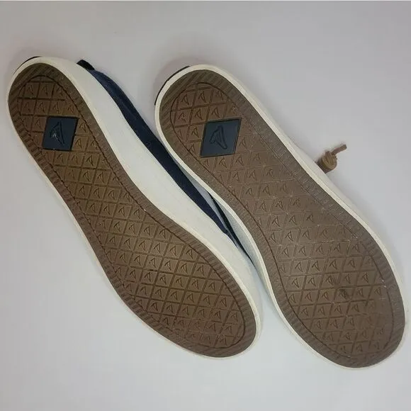 Sperry® Womens Crest Vibe Navy Canvas Ankle Boat Shoes