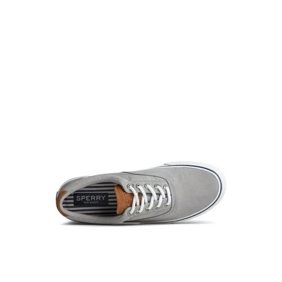 SPERRY Striper II CVOVulcanized Sneaker Flat Heel Grey Canvas 13 NWT in box