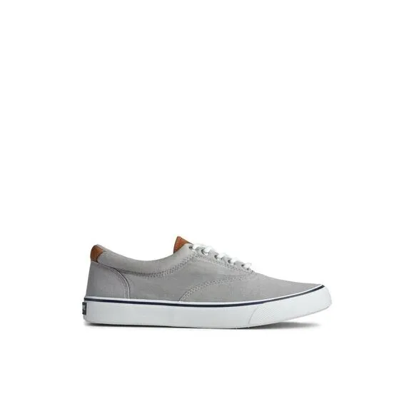 SPERRY Striper II CVOVulcanized Sneaker Flat Heel Grey Canvas 13 NWT in box