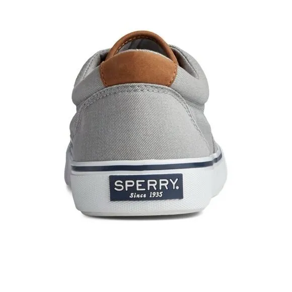SPERRY Striper II CVOVulcanized Sneaker Flat Heel Grey Canvas 13 NWT in box