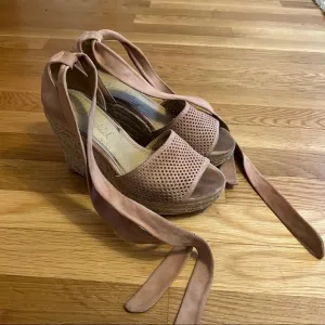 Splendid Rose Pink Cute Open Toe Wedges