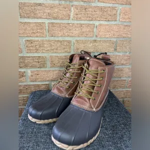 🌻St. John's Bay Mens Hanover Water-Resistant Flat Heel Lace Up Duck Boots…NWT