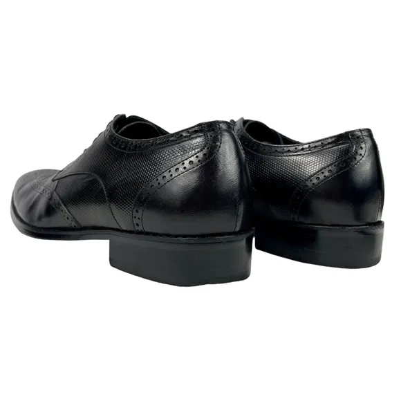 Stacy Adam | Wing Tip Black Leather Oxford Derby Lace Up Shoes | Men’s 11.5‎ M