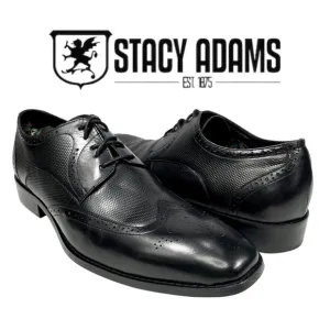 Stacy Adam | Wing Tip Black Leather Oxford Derby Lace Up Shoes | Men’s 11.5‎ M