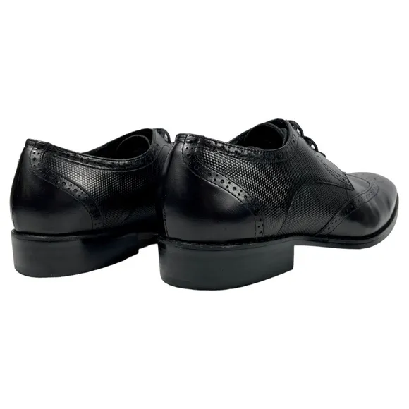 Stacy Adam | Wing Tip Black Leather Oxford Derby Lace Up Shoes | Men’s 11.5‎ M