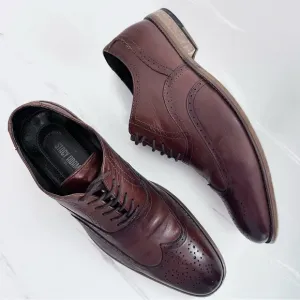 Stacy Adams Brown Leather Wingtip Oxfords Men’s Dress Shoes Size 10