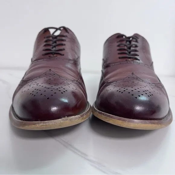 Stacy Adams Brown Leather Wingtip Oxfords Men’s Dress Shoes Size 10