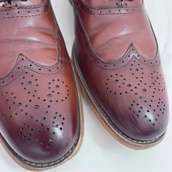 Stacy Adams Brown Leather Wingtip Oxfords Men’s Dress Shoes Size 10
