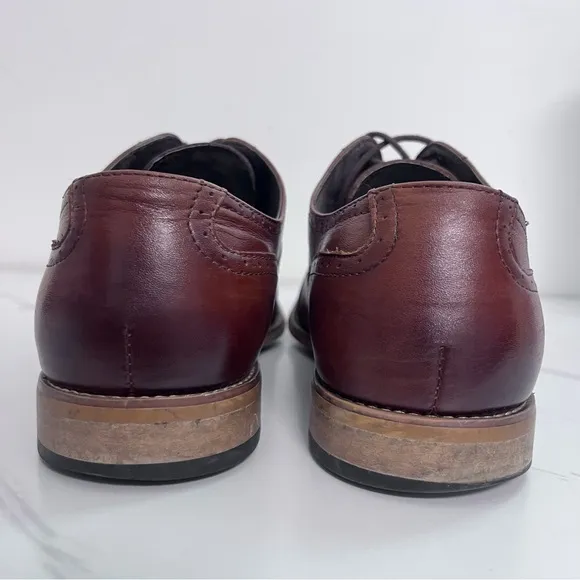 Stacy Adams Brown Leather Wingtip Oxfords Men’s Dress Shoes Size 10