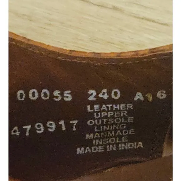 Stacy Adams Madison Anaconda Print Leather Shoes Brown 00055-240 Mens Size 7D