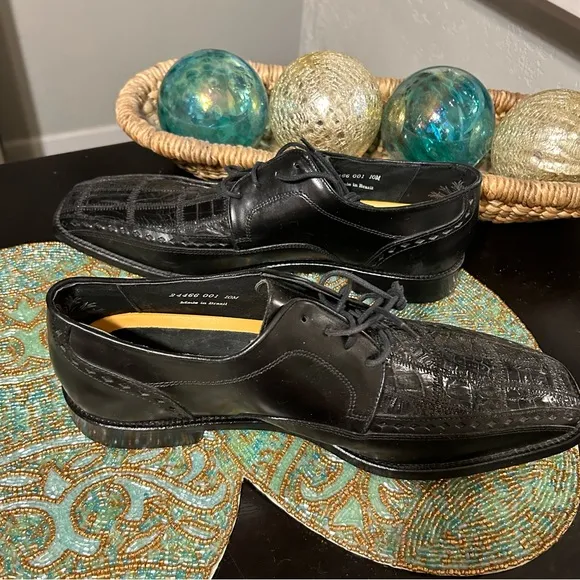 Stacy Adams Men's Black Leather Dress Shoes Size 10 New