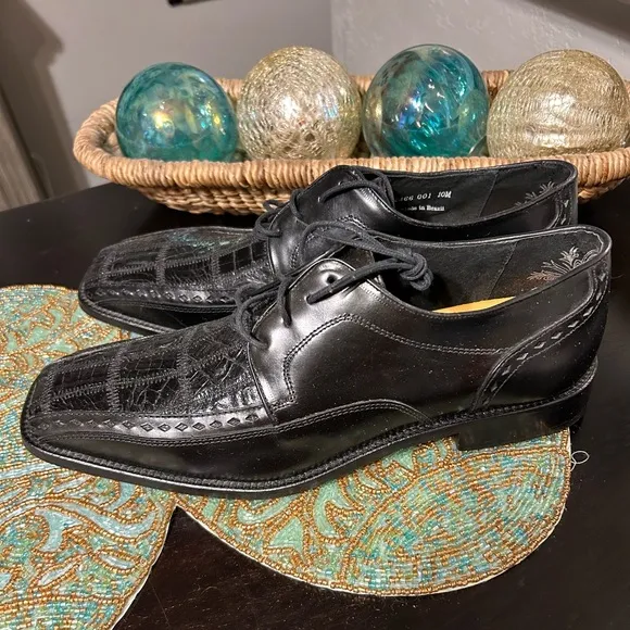 Stacy Adams Men's Black Leather Dress Shoes Size 10 New