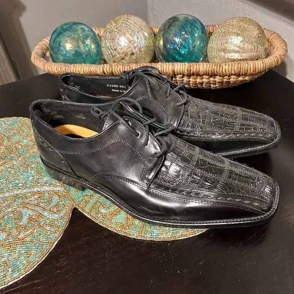 Stacy Adams Men's Black Leather Dress Shoes Size 10 New