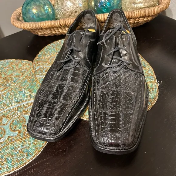 Stacy Adams Men's Black Leather Dress Shoes Size 10 New