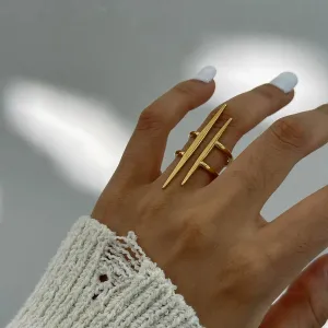Stainless Steel Asymmetrical Ring