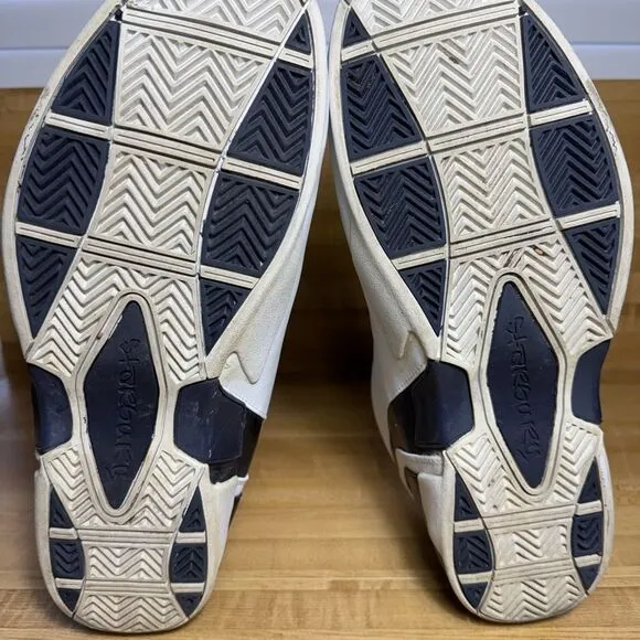 STARBURY Stephon Marbury Mens Size 13 White Leather Blue Stripe Basketball Shoes