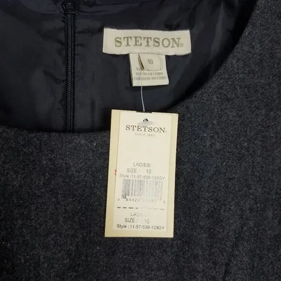 Stetson | Wool Blend Gray Dress A Line 10 New