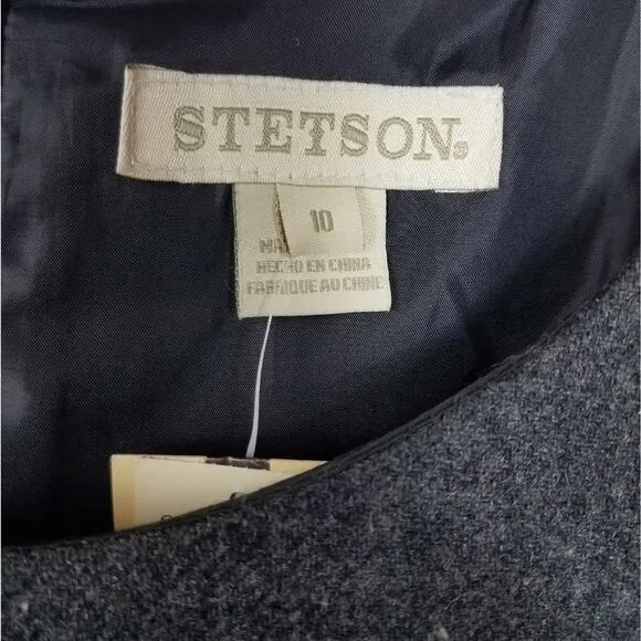 Stetson | Wool Blend Gray Dress A Line 10 New