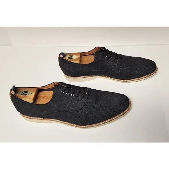 Steve Madden Mens Nevelle Derby Oxford Textured Lace-up Shoes Black Size 13