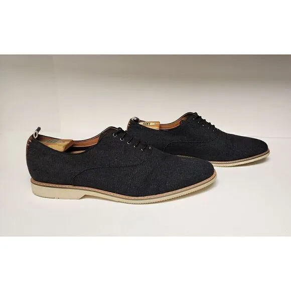 Steve Madden Mens Nevelle Derby Oxford Textured Lace-up Shoes Black Size 13