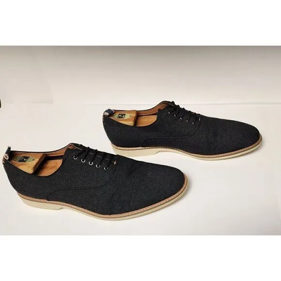 Steve Madden Mens Nevelle Derby Oxford Textured Lace-up Shoes Black Size 13