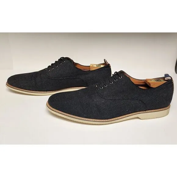 Steve Madden Mens Nevelle Derby Oxford Textured Lace-up Shoes Black Size 13