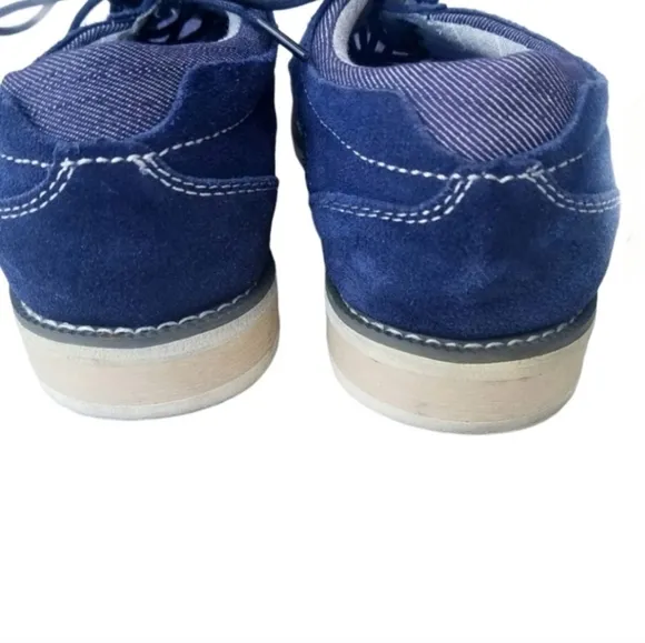 STEVE MADDEN Stoker Denim &amp; Suede Oxford Lace-up Shoes Size 7