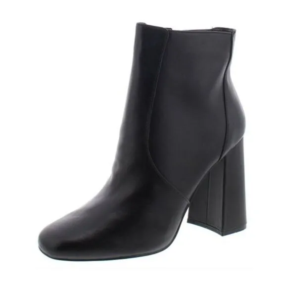 Steve Madden Women's Trix Black Leather Ankle Boots - 9.5 M