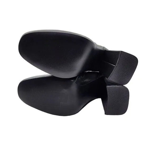 Steve Madden Women's Trix Black Leather Ankle Boots - 9.5 M