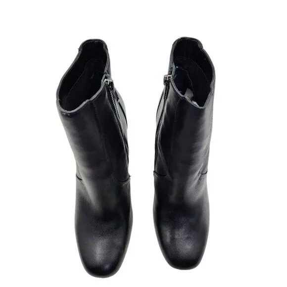Steve Madden Women's Trix Black Leather Ankle Boots - 9.5 M