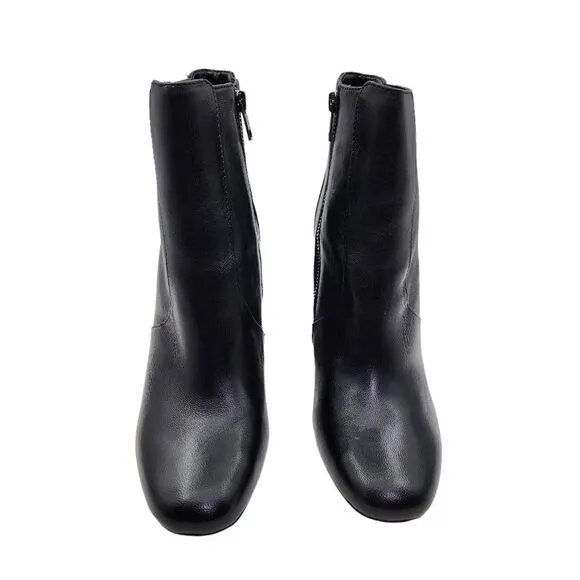 Steve Madden Women's Trix Black Leather Ankle Boots - 9.5 M