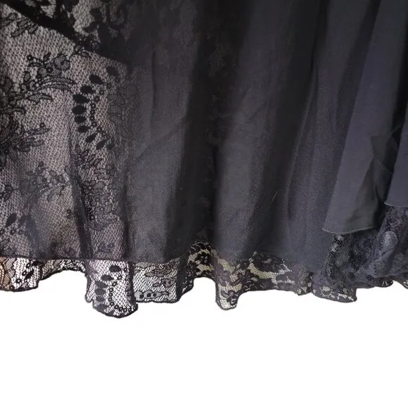 Stiletto Hi-Lo Black Lace Skirt Size 6    Vintage 90's     Made in the USA