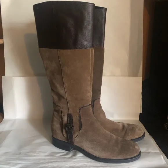 Stonefly Brown Leather/Suede Knee-Length Boots, EU 41