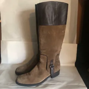 Stonefly Brown Leather/Suede Knee-Length Boots, EU 41