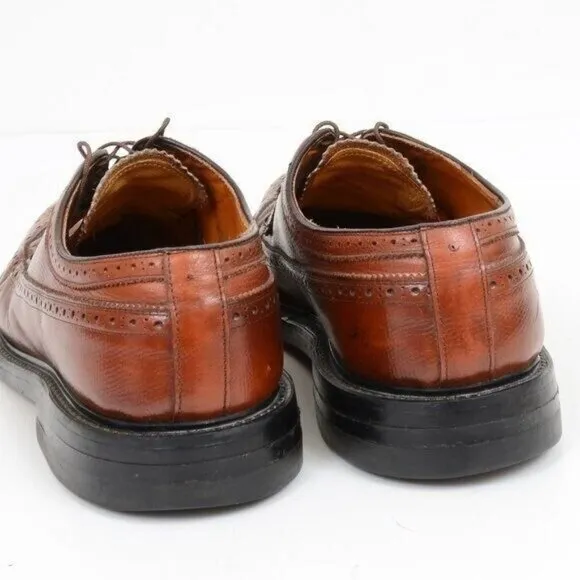 Stuart McGuire Wing-tip Brown Leather Oxford Men's Dress Derby Shoes 11D