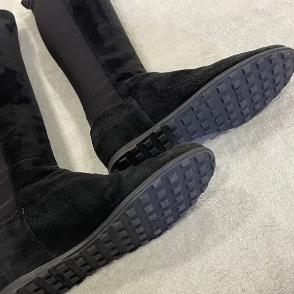 Stuart Weitzman 50/50 Black Suede Over-the-Knee Boots Size 6.5