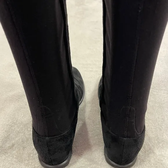 Stuart Weitzman 50/50 Black Suede Over-the-Knee Boots Size 6.5