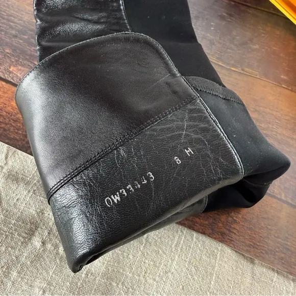 Stuart Weitzman 5050 Nappa Leather Over-the-Knee Boot in Black, Sz 8