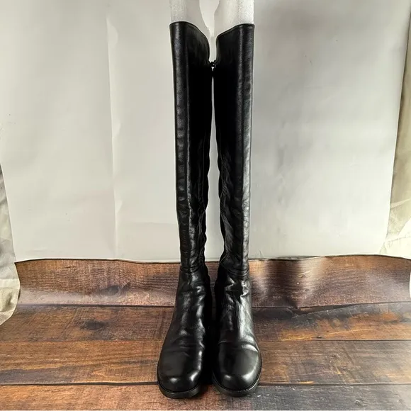 Stuart Weitzman 5050 Nappa Leather Over-the-Knee Boot in Black, Sz 8