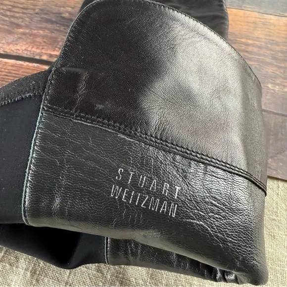 Stuart Weitzman 5050 Nappa Leather Over-the-Knee Boot in Black, Sz 8