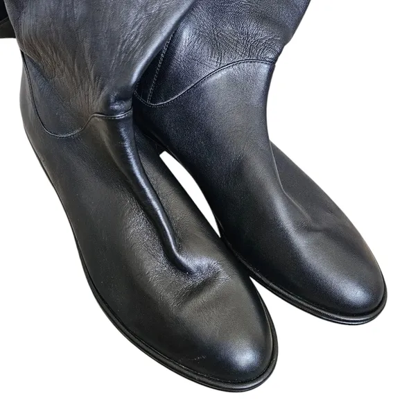 Stuart Weitzman Black Leather Knee-High Boots Size 9