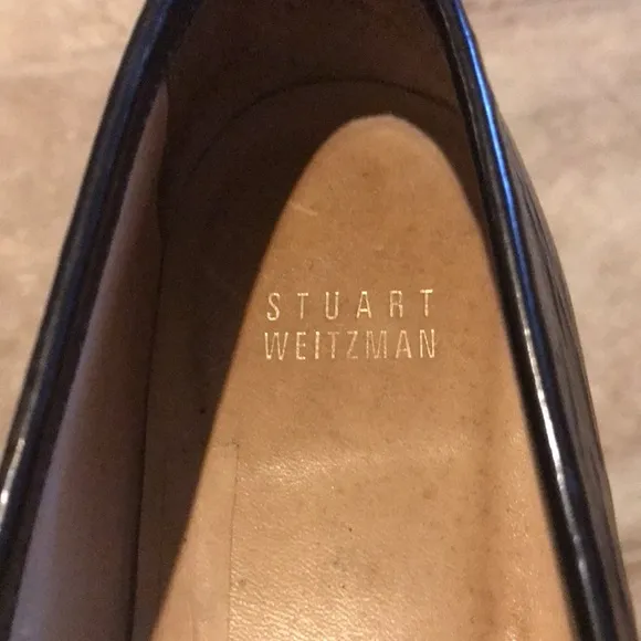 Stuart Weitzman Black Patent Leather Flats Size 7.5